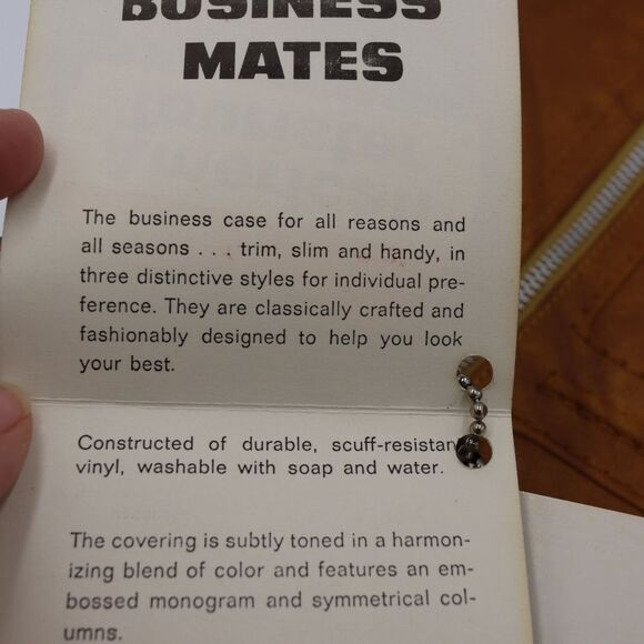 American Tourister Vintage Brown Vinyl Business Case Travel Bag Document File - Picture 10 of 10